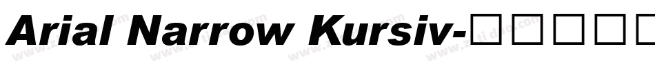 Arial Narrow Kursiv字体转换
